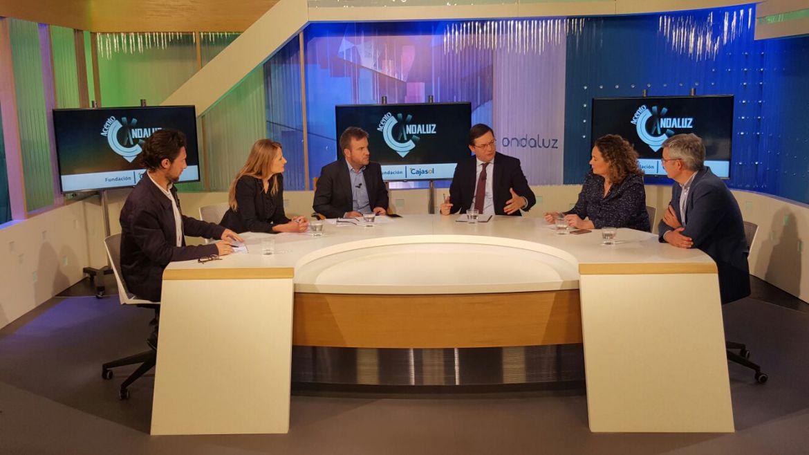 Fernando Seco, Presidente de CESUR, ayer día 3 de marzo, en el programa Acento Andaluz de Ondaluz TV entrevistado por Fernando Monguio