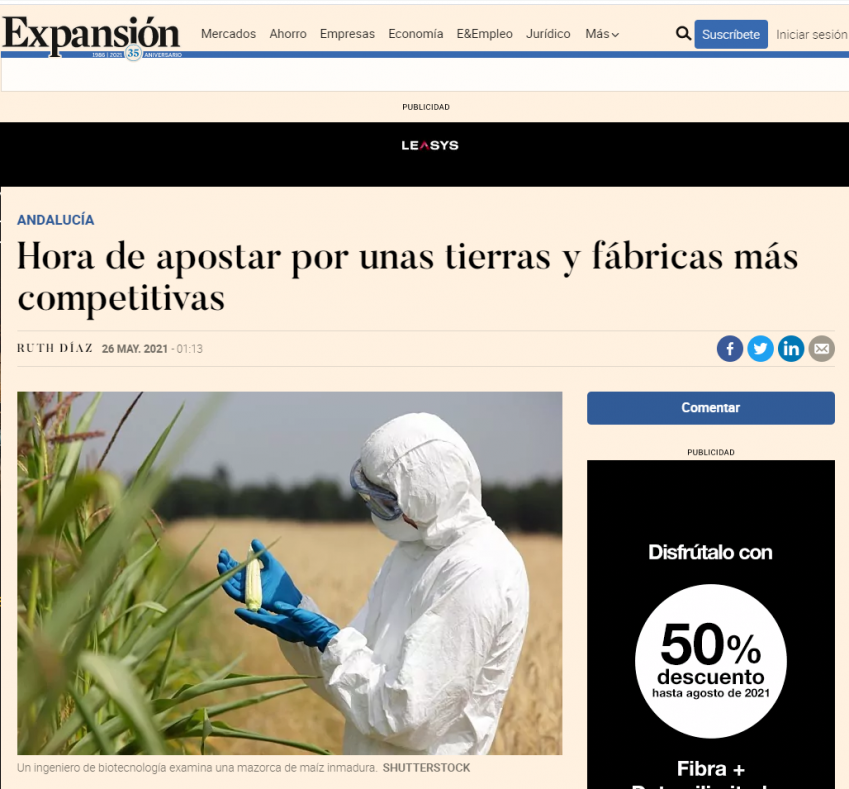 Iván Arteaga: =||=Los biocultivos o la ganadería ecológica están en la agenda de cualquier productor industrial del sur=||=