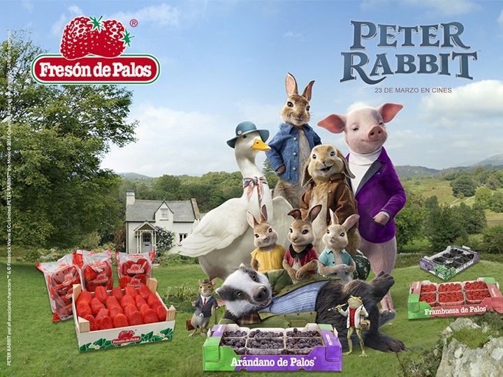 Fresón de Palos colaborará con Sony Pictures en la promoción de la nueva entrega de la película ‘Peter Rabbit 2’