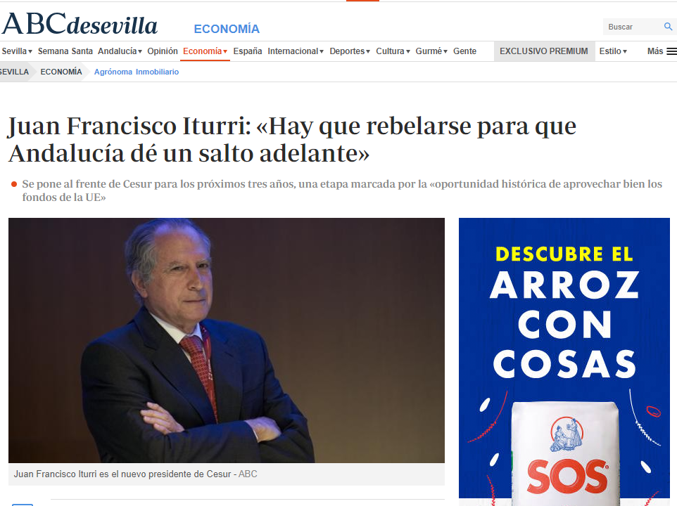 Juan Francisco Iturri: «Hay que rebelarse para que Andalucía dé un salto adelante»