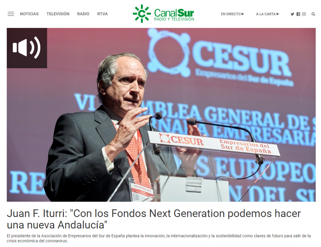 Juan F. Iturri: =||=Con los Fondos Next Generation podemos hacer una nueva Andalucía=||=